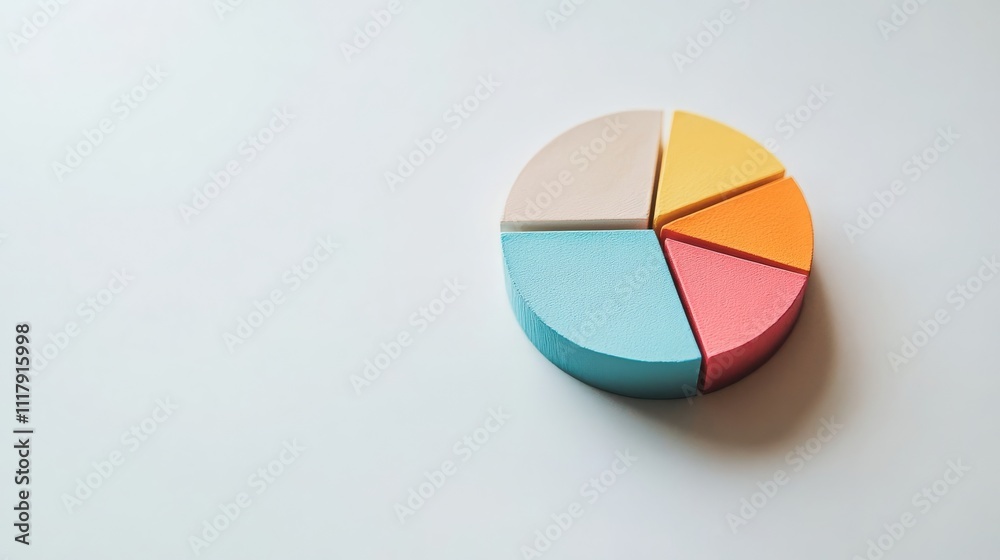 Fototapeta premium Strategic Business Concepts with Colorful Pie Chart