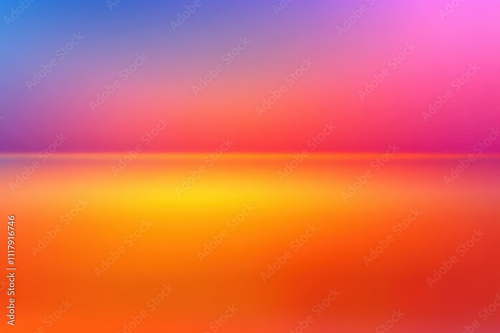 Obraz premium Minimalistic rainbow horizon design for creative projects