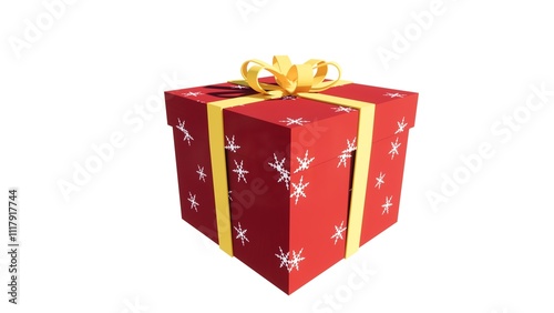 Christmas gift image illustration with white background