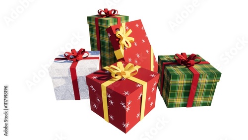 Christmas gift image illustration with white background