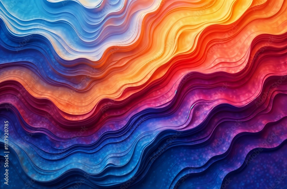 International color day background. Wavy swirl twirl  Rainbow colored background. Curve Rainbow color texture surface for web banner backdrop. 