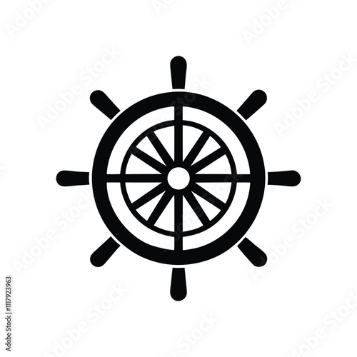 Brown Wooden Ship Rudder Icon Vector Rudder Design