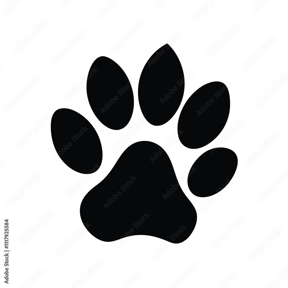 Paw Trail Silhouette Vector Design Animal Print Illustration Paw Trail Silhouette Vector Design Animal Print Illustration