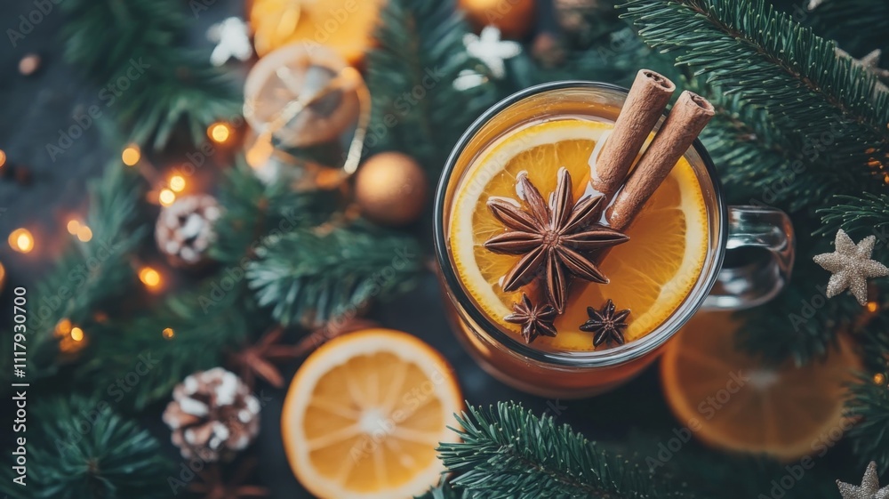 Mulled Wine with Orange Slices, Cinnamon Sticks, and Star Anise Mulled Wine with Orange Slices, Cinnamon Sticks, and Star Anise