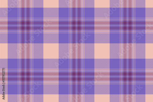 Madras background fabric tartan, mexican check vector pattern. Back to school textile plaid texture seamless in indigo and light colors.