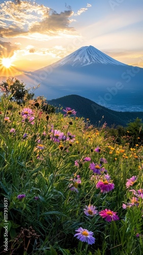 Summer Splendor at Mt. Fuji Nature's Beauty