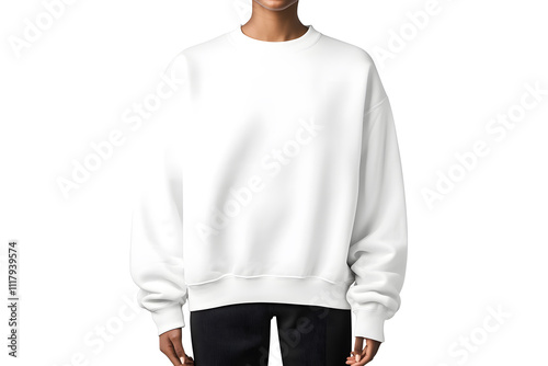 Wallpaper Mural White sweatshirt front view isolated on white Torontodigital.ca