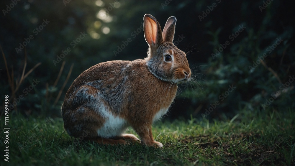 Fototapeta premium Cute Rabbit in a Natural Setting