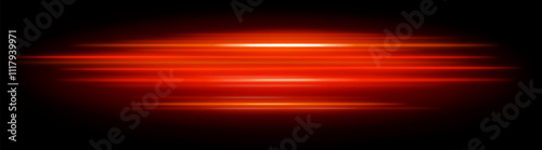 Red motion blur beam. Dynamic horizontal streaks, glowing red and orange light, abstract motion effect, futuristic energy, speed visual, modern lighting decor, radiant design.