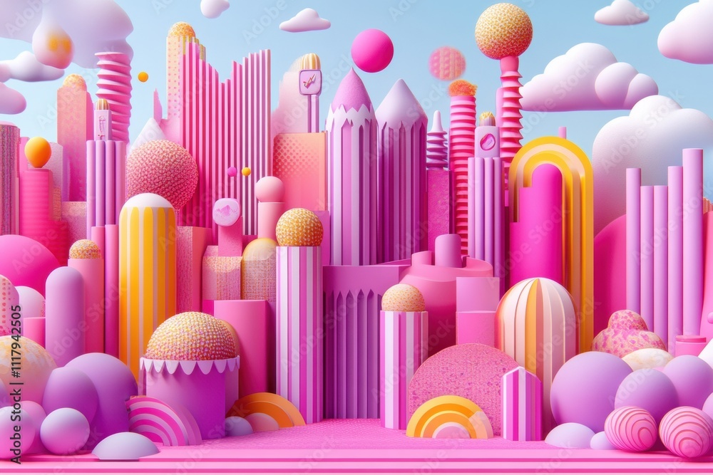 Creative colorful cityscape design digital art vibrant environment whimsical viewpoint fantasy concept for modern imagination Creative colorful cityscape design digital art vibrant environment whimsical viewpoint fantasy concept for modern imagination
