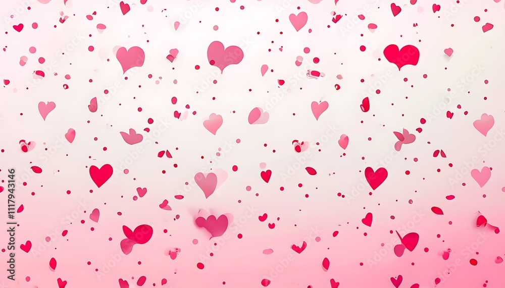 polka dots and hearts on a soft pink gradient polka dots and hearts on a soft pink gradient