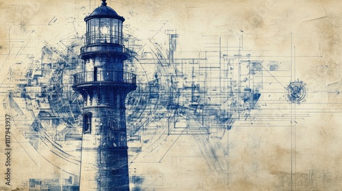 Abstract Lighthouse Blueprint