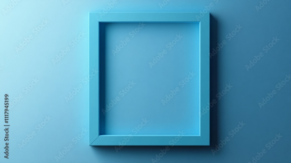 Light blue square frame on a blue background. Light blue square frame on a blue background.