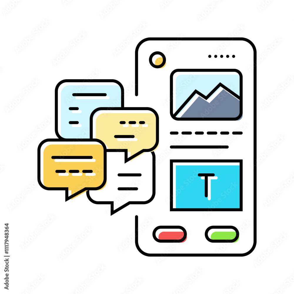 crazy 8s ux ui design color icon vector. crazy 8s ux ui design sign ...