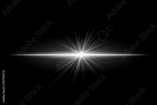 White starburst. Radiant light beam, glowing particles, bright star effect, warm illumination, abstract lighting design, futuristic energy, decorative modern visual