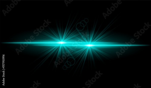 Dual Blue starburst. Bright intersecting beams, glowing particles, radiant light effects, warm illumination, abstract lighting design, futuristic energy, decorative visuals