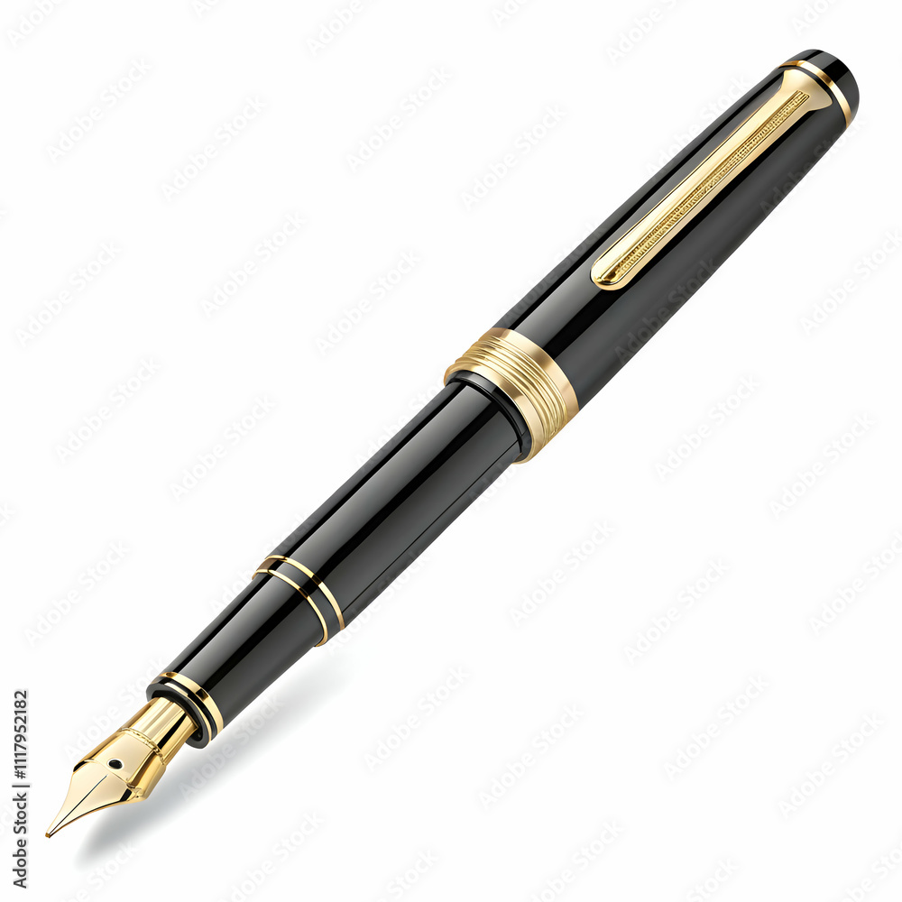 Black and Gold Fountain Pen with Smooth Finish for Timeless Executive Style Black and Gold Fountain Pen with Smooth Finish for Timeless Executive Style