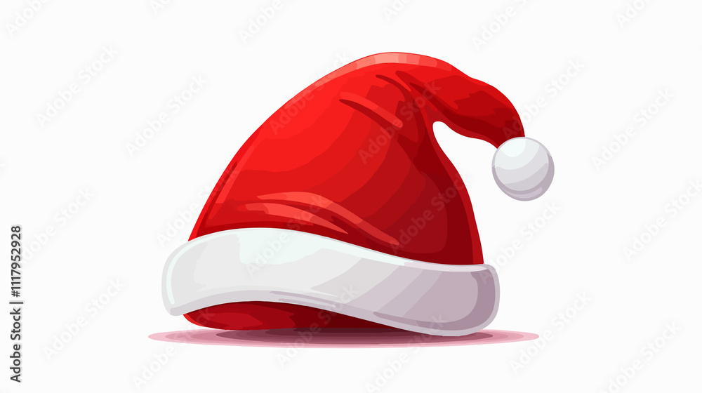 Santa Hat Christmas Design for Festive Use, Isolated on White Background Santa Hat Christmas Design for Festive Use, Isolated on White Background