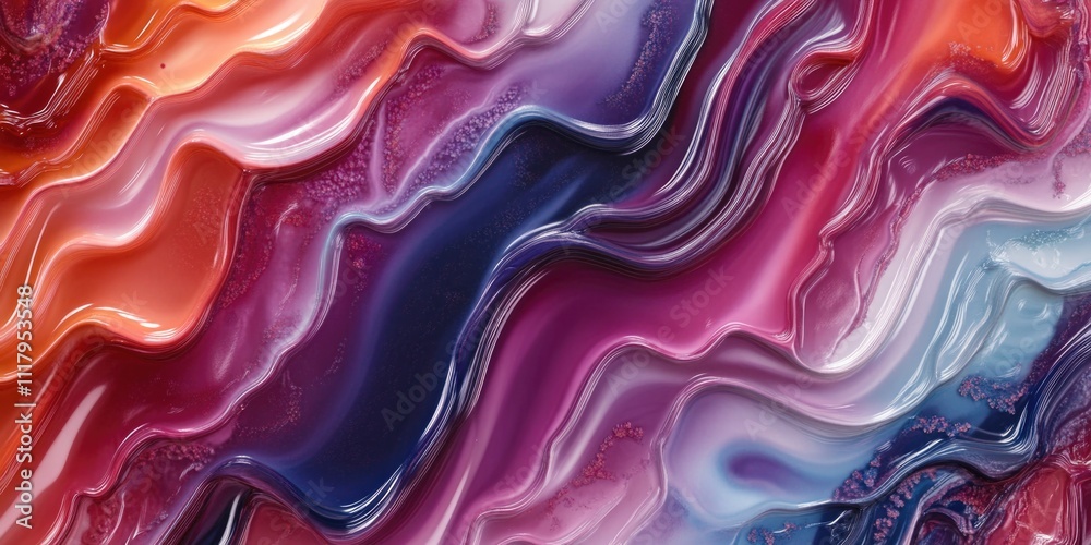 Vibrant and fluid artwork with blend of red, purple, pink, blue and orange hues. Vibrant and fluid artwork with blend of red, purple, pink, blue and orange hues.