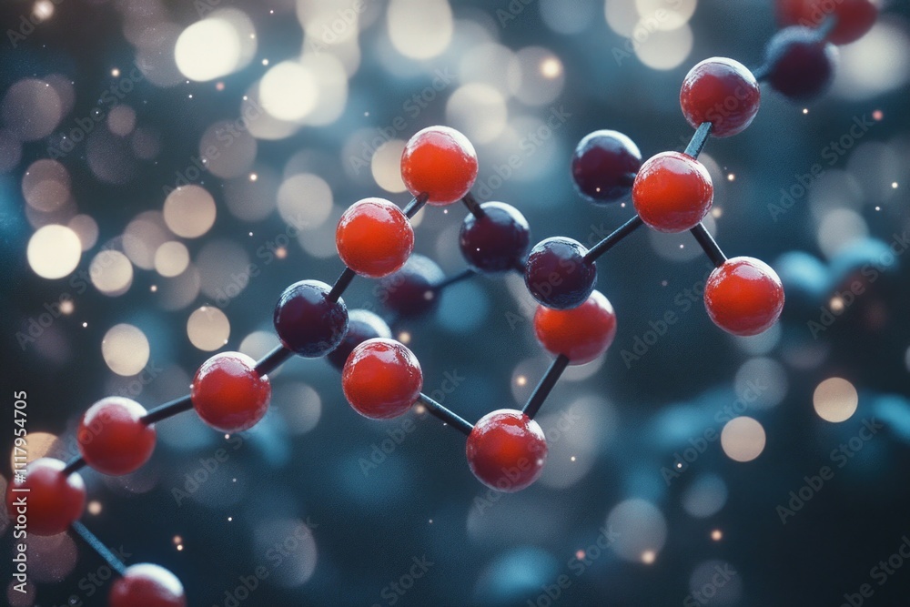 Chemical structure of a drug molecule set against a bokeh background. Concept for biotech, pharmaceuticals, and medical research. Chemical structure of a drug molecule set against a bokeh background. Concept for biotech, pharmaceuticals, and medical research.