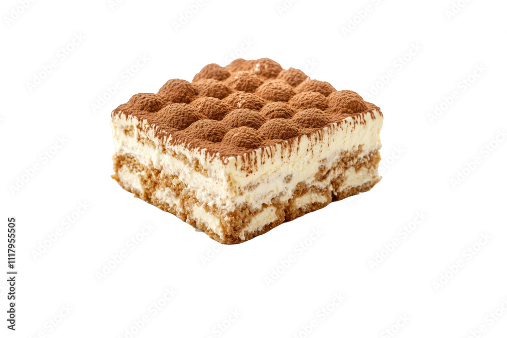 Tiramisu, isolated on a transparent background Tiramisu, isolated on a transparent background