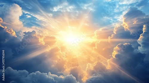 Bright Sunlight Breaking Through Beautiful Clouds