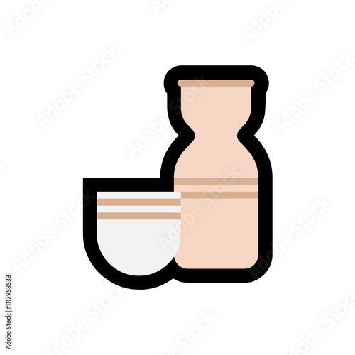 Sake Bottle and Cup