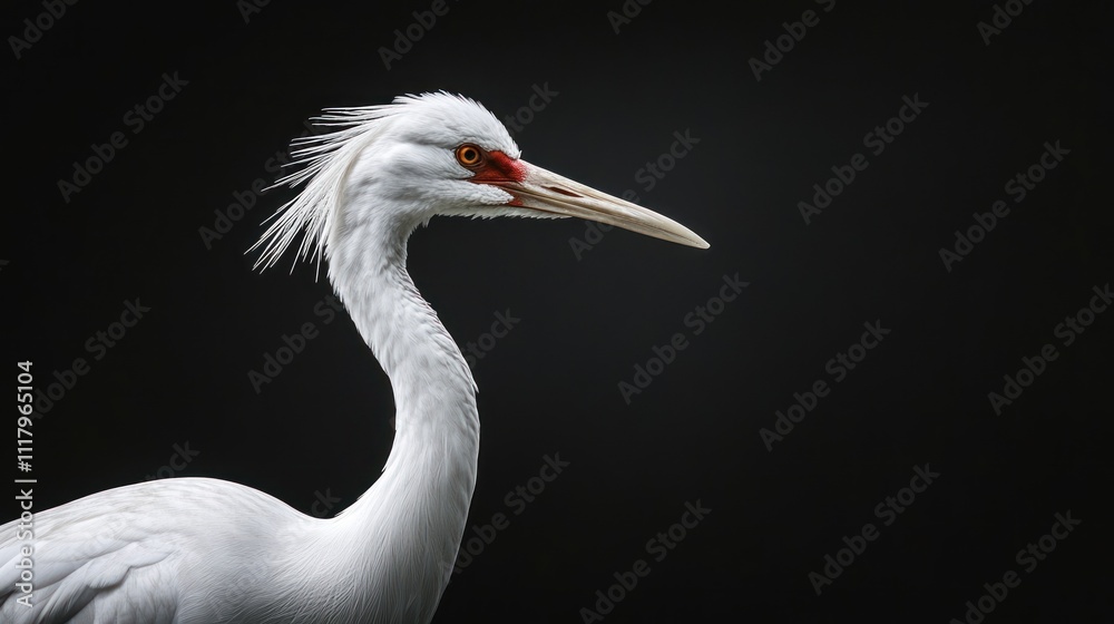 Fototapeta premium crane on a dark background