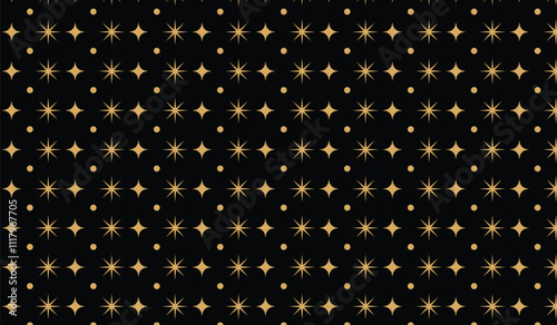 star gold seamless pattern vector background design template