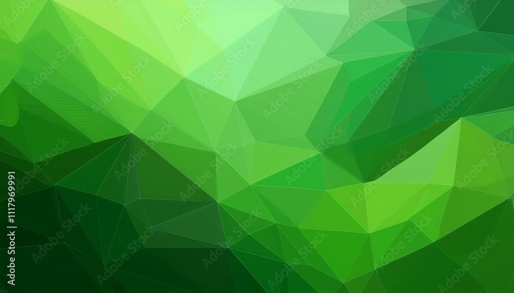 Fototapeta premium Abstract polygonal green background