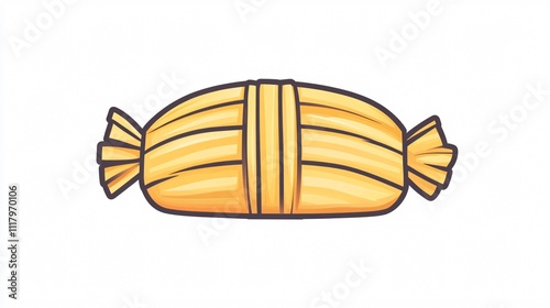 Tamale Outline Icon Vector Isolated 2D Flat Design