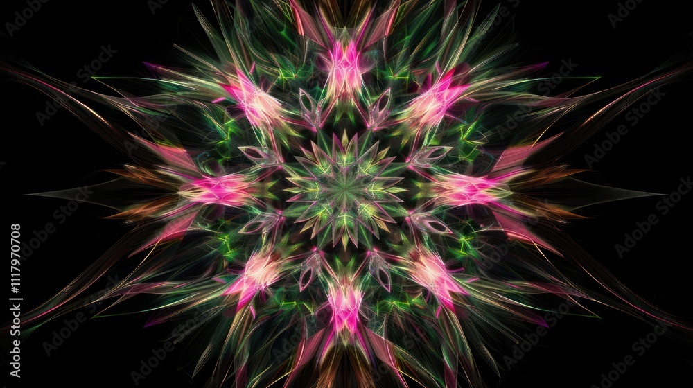 Abstract Fractal Design with Vibrant Colors Abstract Fractal Design with Vibrant Colors