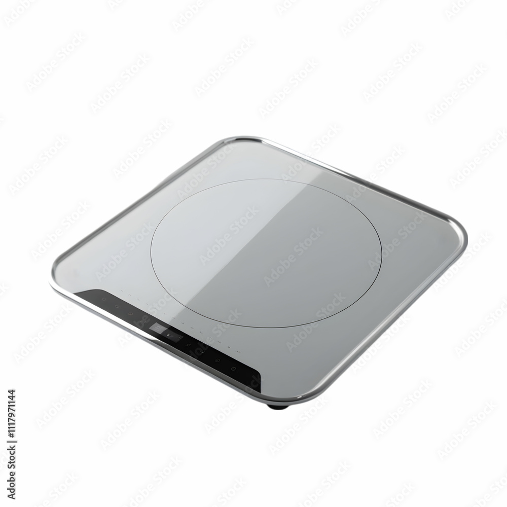 Induction cooktop on white background 3d render Induction cooktop on white background 3d render
