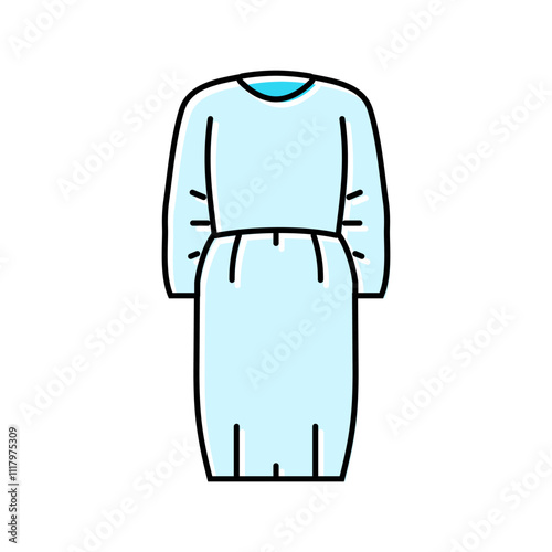 isolation gown ppe protective equipment color icon vector. isolation gown ppe protective equipment sign. isolated symbol illustration