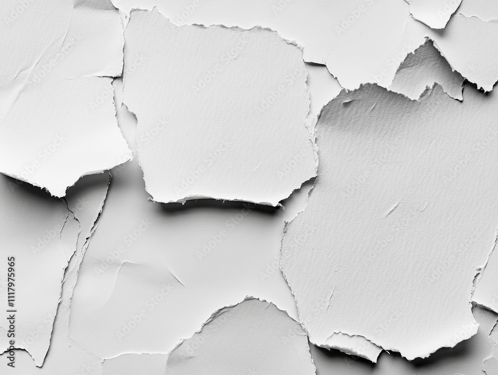 Torn white paper, textured surface, abstract background. Torn white paper, textured surface, abstract background.