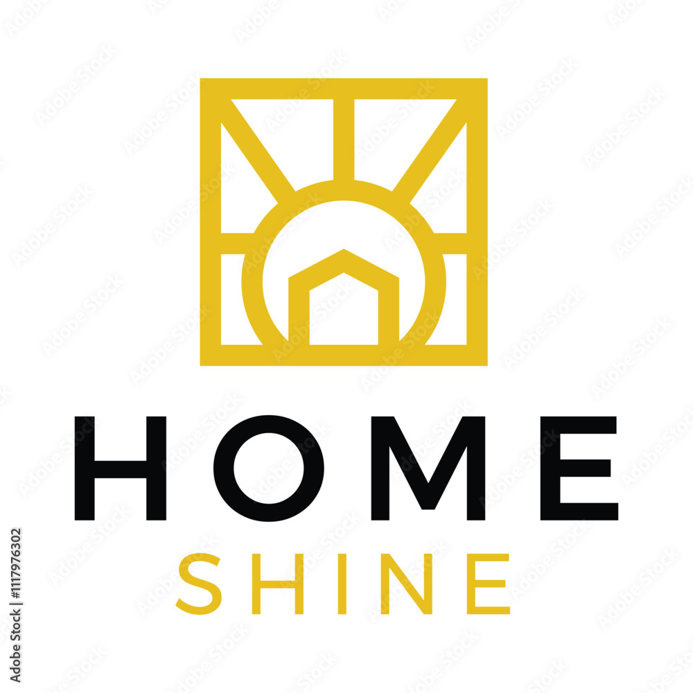 home shine flat minimalist logo design home shine flat minimalist logo design