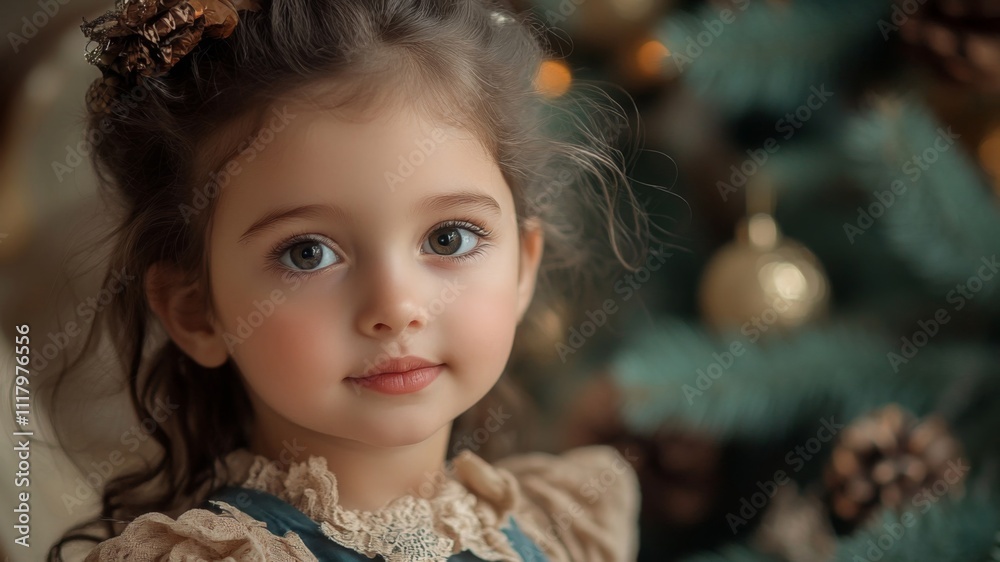 Portrait of a Young Girl with a Flower in Her Hair Portrait of a Young Girl with a Flower in Her Hair