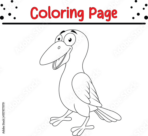 Toucan coloring book page