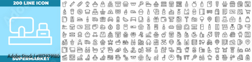 Restaurant Line Editable Icons set.