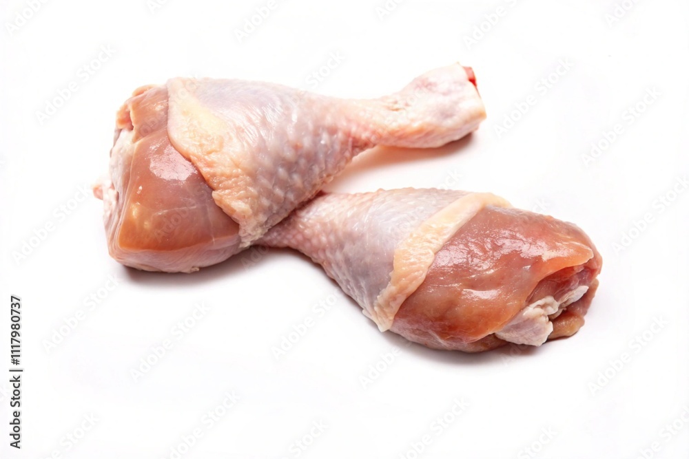 Chicken legs isolated on white background