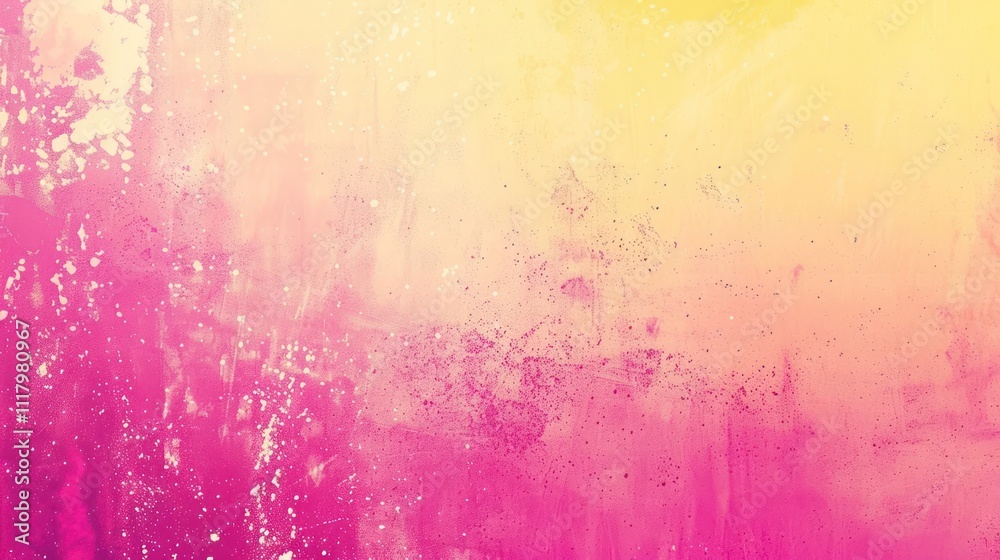Fototapeta premium Abstract Pink and Yellow Watercolor Background