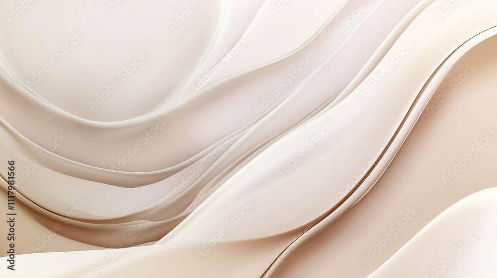 Obraz premium Minimal abstract waves on beige background