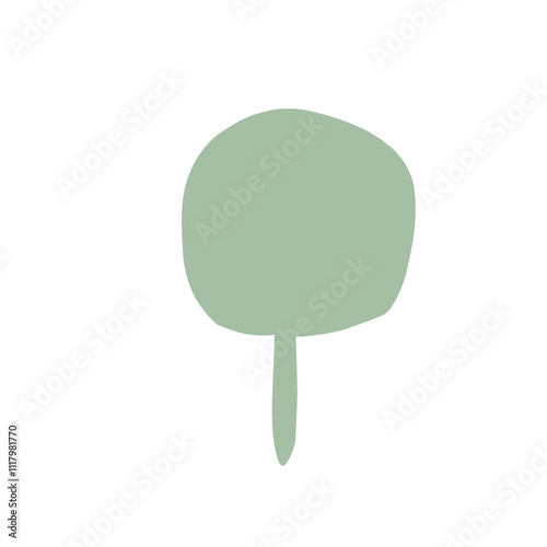 shrubbery tree simple vector illustration