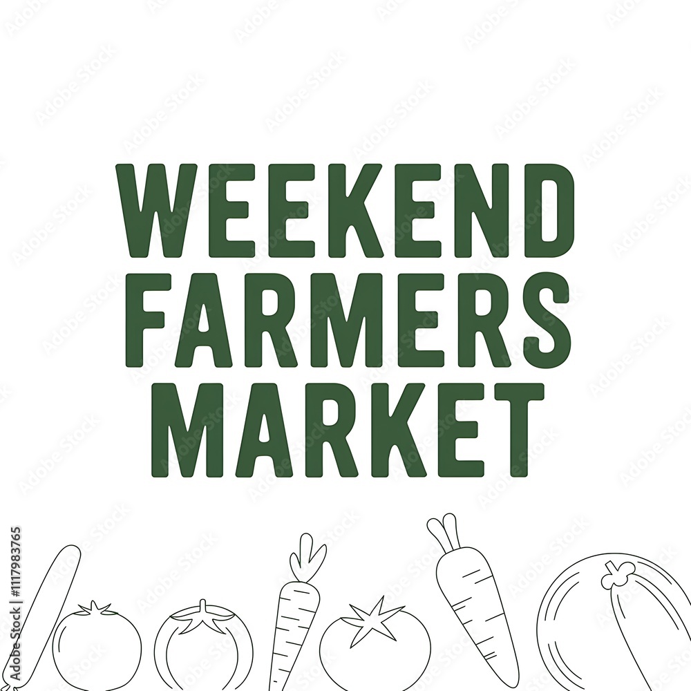 Fototapeta premium Weekend Farmers Market Fresh Produce Awaits