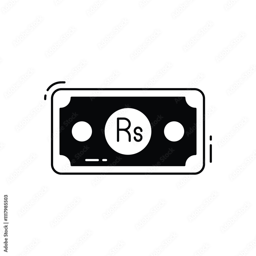 Pakistani rupee vector icon Pakistani rupee vector icon