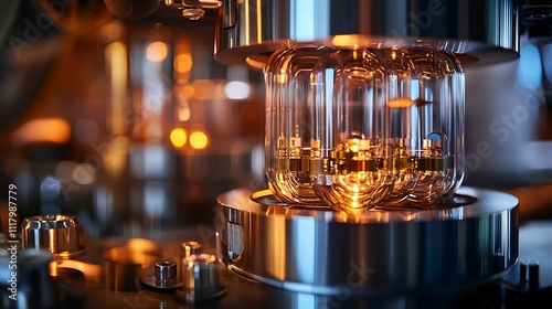 Futuristic quantum computing laboratory 