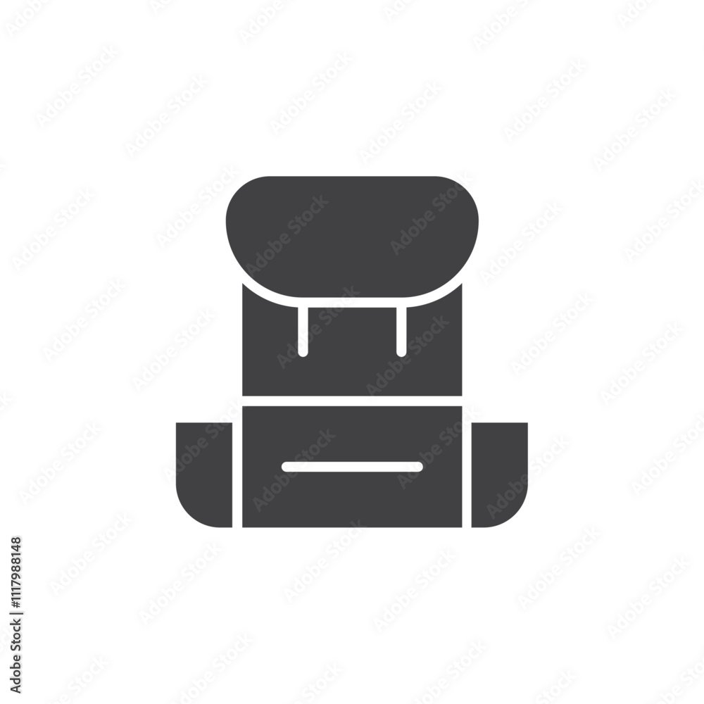 Backpack icon flat and simple set design Backpack icon flat and simple set design