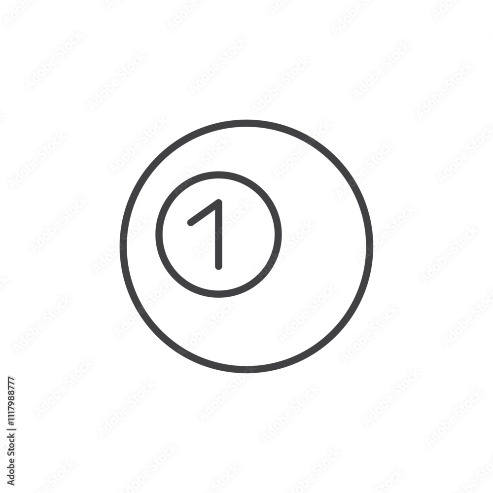 Billard icon flat and simple set design Billard icon flat and simple set design
