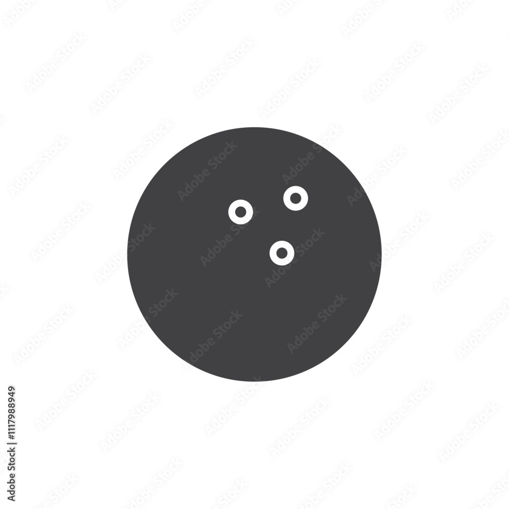Fototapeta premium Bowling ball icon flat and simple set design