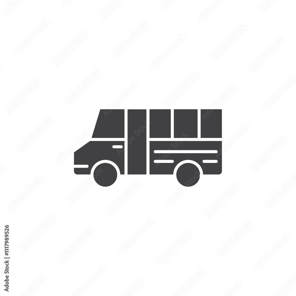Bus icon flat and simple set design Bus icon flat and simple set design